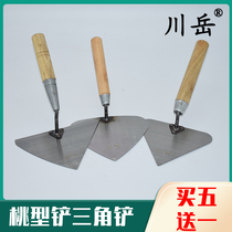 Sichuan Yue Masonry Wall Tool Triangle Shovel Tip Large Shovel Tile Tool Masonry Brick Northeast Large Spade Peach-Shaped Shovel Brick Blade Partial Shovel