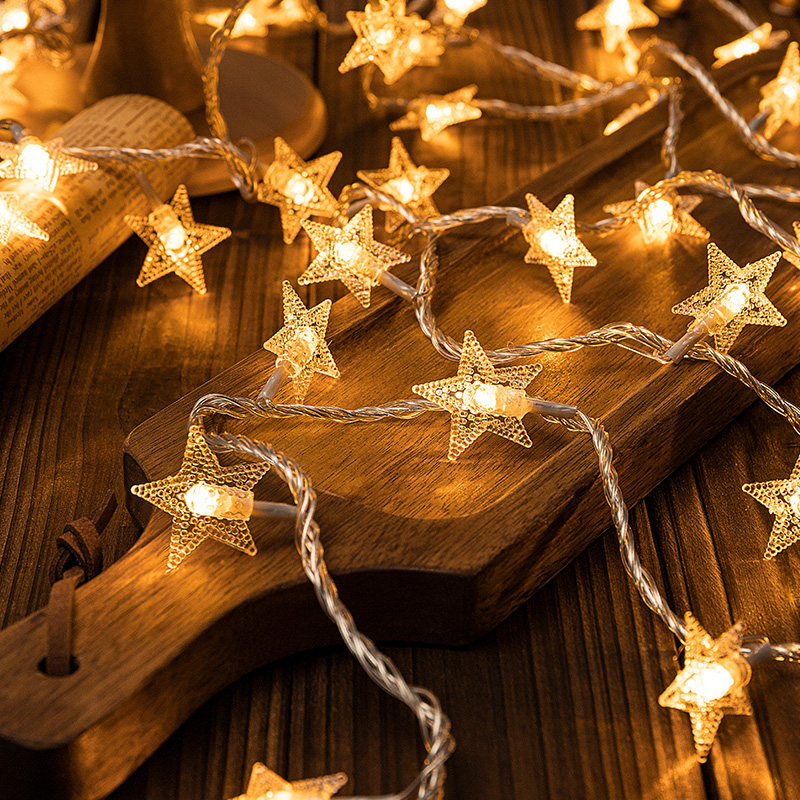 Birthday drop light string led light string star small light string decorative lamp glow battery style firefly photo clip