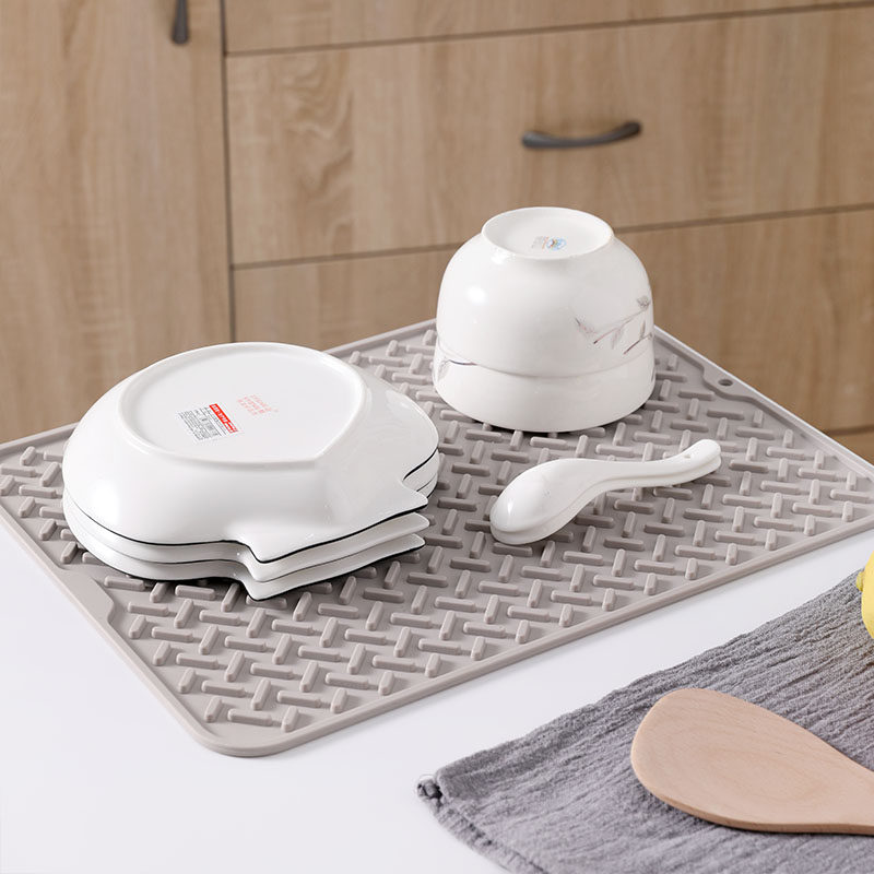 Kitchen pot mat plus thickened countertop mat non-slip cutting board fixed mat drainage mat placemat silicone insulation pad