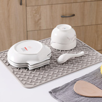 Kitchen pot mats thickened countertop mats non-slip cutting board fixed mats drain mats placemats silicone insulation mats