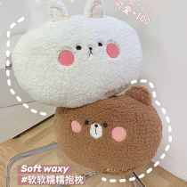 Plunky toys sleeping with pillows in cute girl supersoft doll cushion dormitory nap pillow lunch artifact