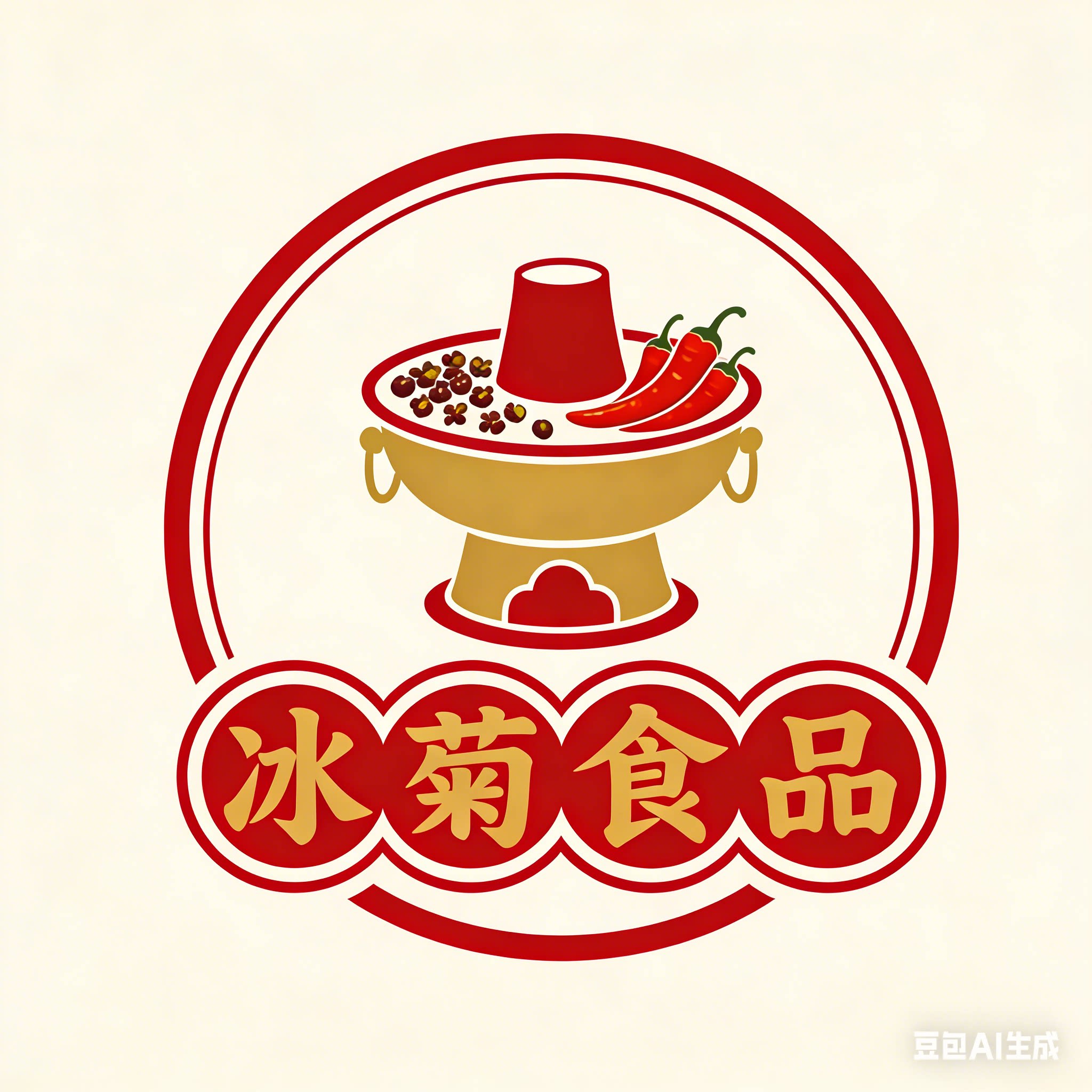 冰菊火锅的LOGO