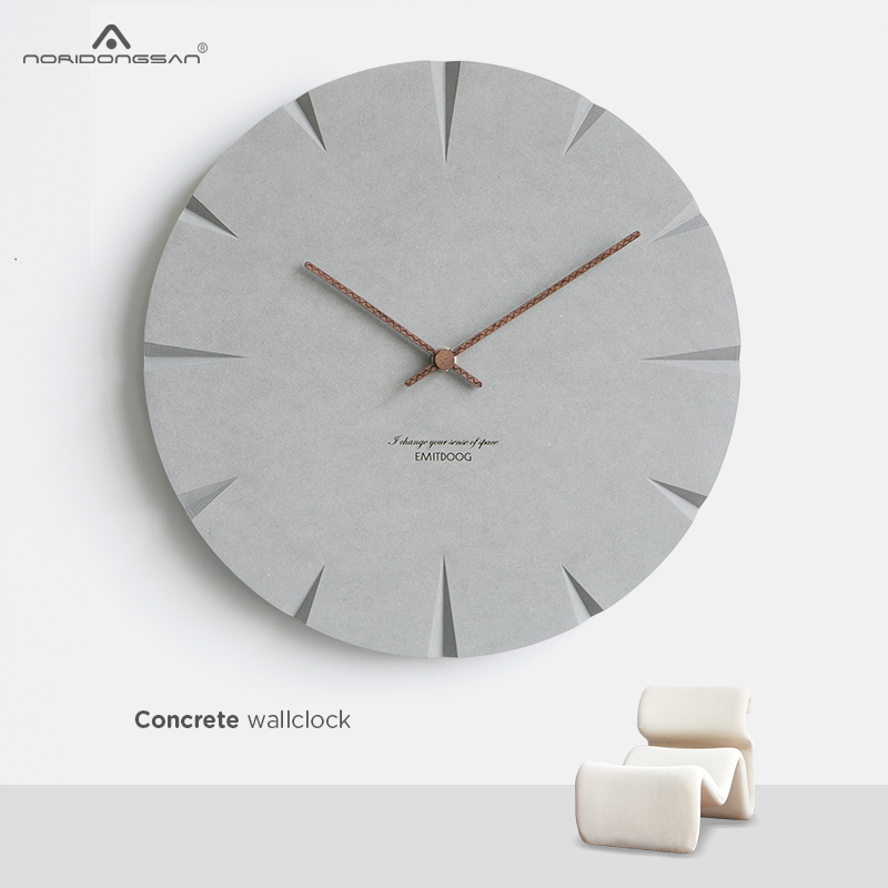 Noridongsan free of punching minimalist Nordic hanging clock Living room Creative mute clock wall Decorative Clocks-Taobao