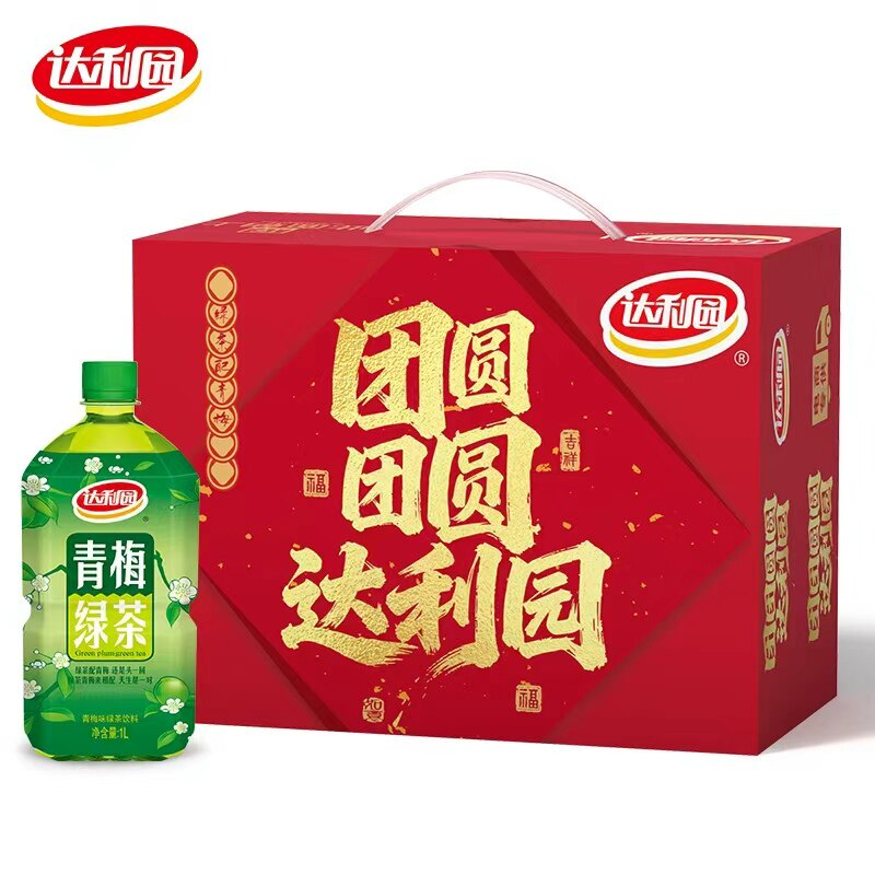 秒杀+礼金+金币16.24！达利园青梅绿茶1L*6