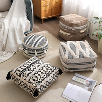 Moroccan home pouf living room floor bedroom bay window tatami designer futon Japanese style lazy soft cushion