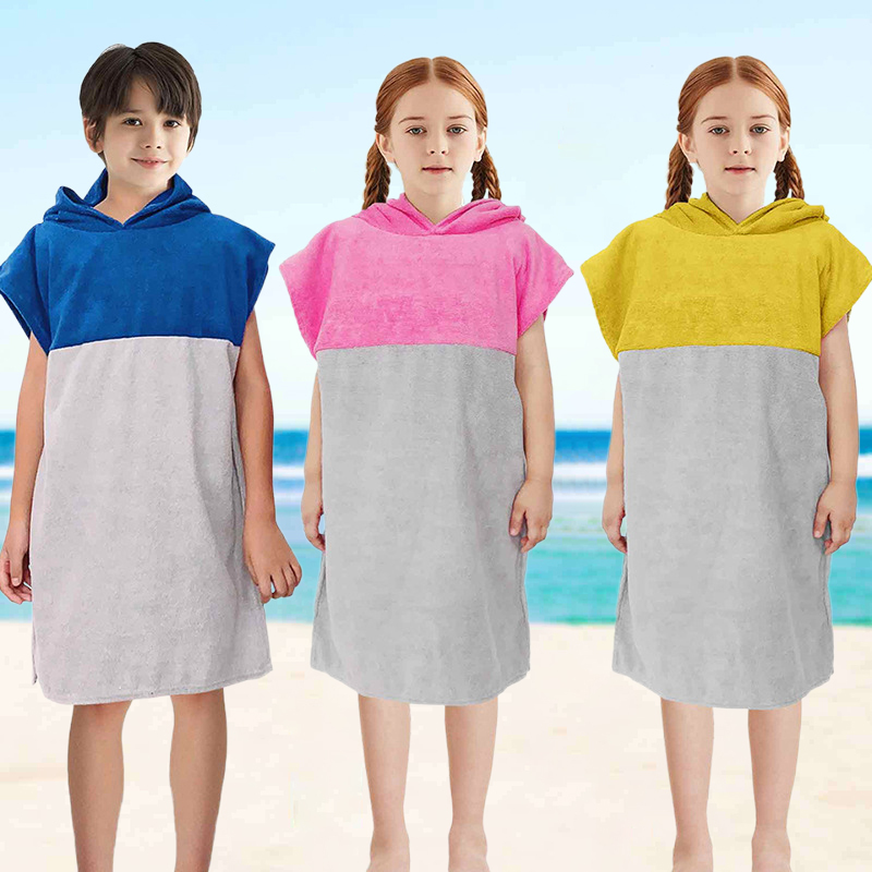 Foreign Trade Kidsren's Bath Towel Cloak Hooded Swimming Bathrobe Warm Microfiber Absorbent Towel Cloak Does Not Shed Lint Foreign Trade Kidsren's Bath Towel Cloak Hooded Swimming Bathrobe Warm Microfiber Absorbent Towel Cloak Does Not Shed Lint