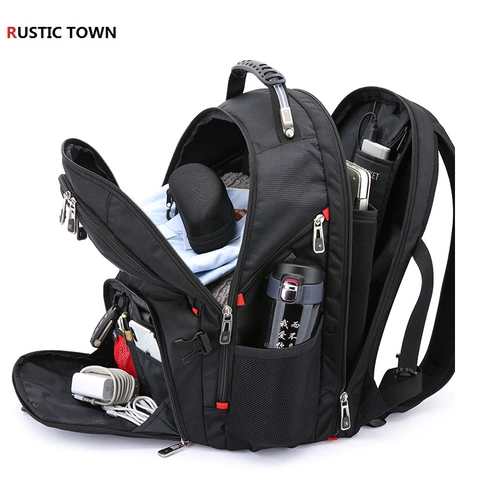 Rustic town Багажный рюкзак для путешествий, мужской вместительный и большой ранец, для средней школы