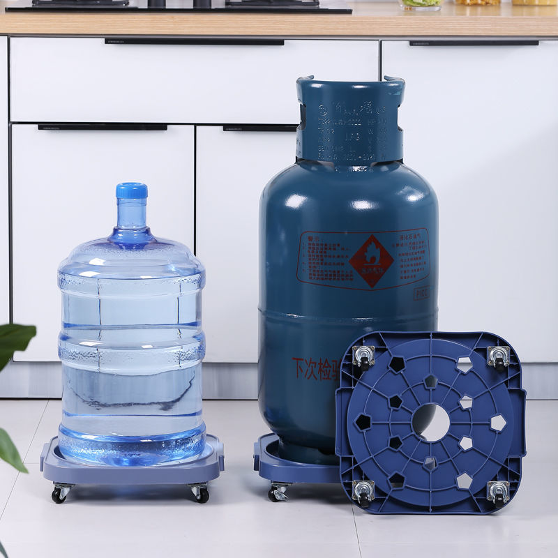 Gas tank base gas cylinder mobile tray bracket universal wheel kitchen rack kitchen liquefied gas cylinder bracket