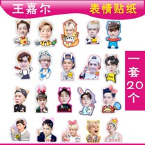 Wang Jiaer Q version sticker waterproof mobile phone hand account suitcase big head sticker wall sticker star support peripheral customization