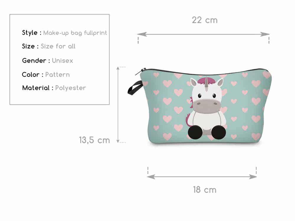 Unicorn Cosmetic Bag Image 2