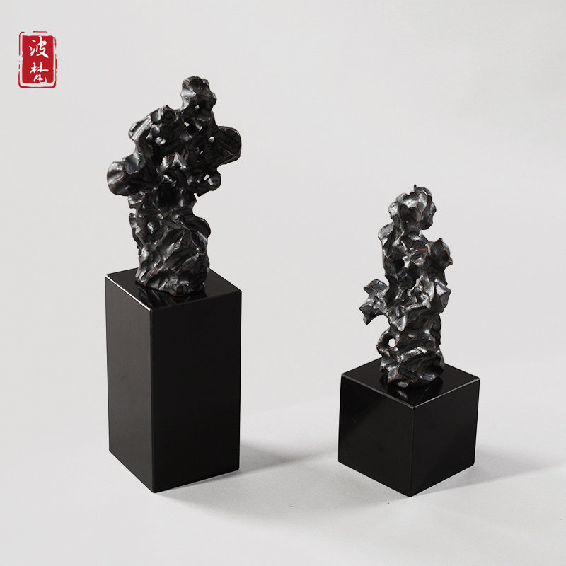 New Chinese-style marble base rockery ornaments villa model room porch table TV cabinet craft decorations