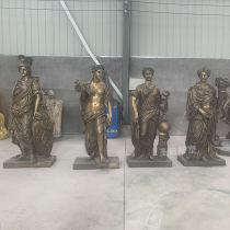 Bronze Sculpture Seasons Goddess Statue Cast Bronze Imitation Bronze Eurostyle Station Statue of the goddess teenage girl to put outdoor landscape sculptures