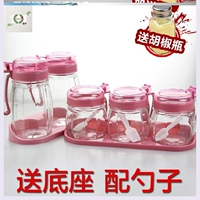 Розовый 2 масляного горшка+3 приправа банки+2