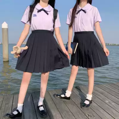 Thai school uniform Nano taboo girl jk uniform genuine original first love women's short sleeve shirt Thai school uniform set