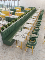 Fresh Negotiation Net Red Snack Bar Milk Tea Shop Restaurant Cafe Card Seat Sofa Catering Dessert Shop Table and Chair Combination