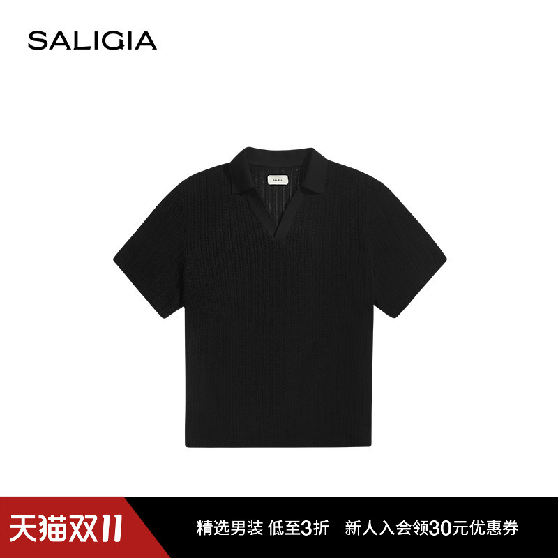 Saligia/Saligia Dionysus Series Cotton and Linen Breathable Men's Casual Knitted Short-Sleeved Polo Saligia/Saligia Dionysus Series Cotton and Linen Breathable Men's Casual Knitted Short-Sleeved Polo