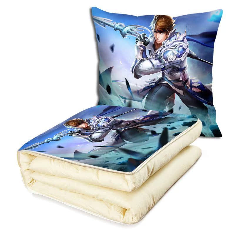 Wang's glory surrounding Zhao Yun Li Bai Luna Flower Mulan Liu Bong Liu Bong Pillow Quilt Dual-use Three-in-one Air Conditioning Quilt