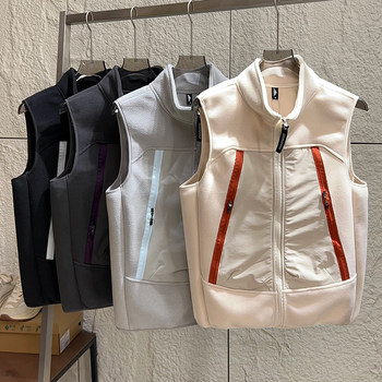 Double-sided polar fleece windproof warm vest