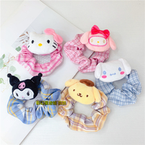 ins teen girl hearts cute cartoon plush paparazzi heads merittuclo rice hair circle cute plaid big bowel hair ring