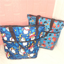 Shell Duck Sesame Street Folding Eco-friendly Bag Supermarket Large Capacity Shopping Bag Lady Handy Single Shoulder Bag Handbag
