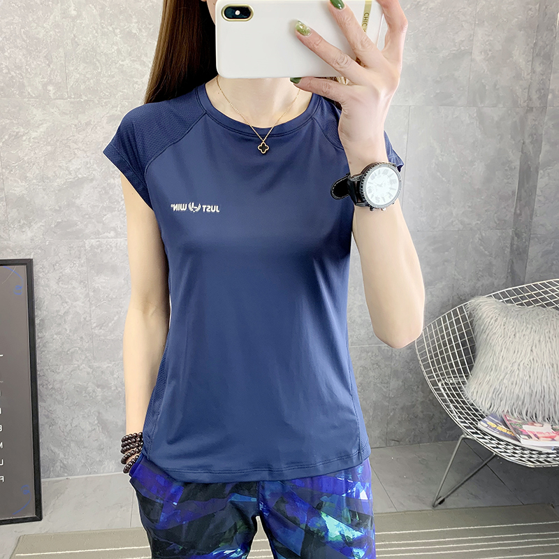 Yoga Clothes Woman Summer Thin short sleeves Sports T-shirt loose Lean Running Speed Dry Fitness Outdoor Speed Dry Clothes