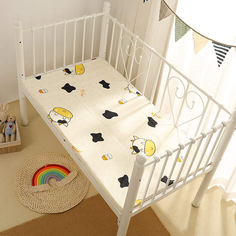 Sheets European and American kindergarten cotton baby style summer simple single and double without fluorescent agent infant newborn children