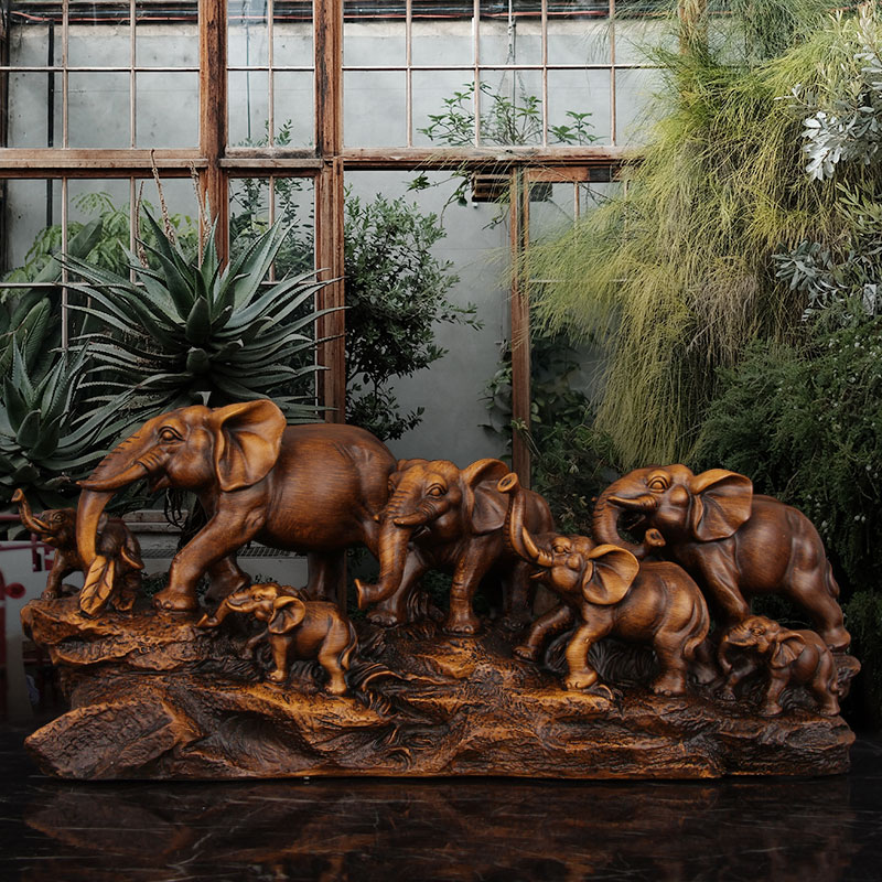 Elephant Decoration Living Room TV Cabinet Partition Cabinet Home Decoration Furnishing Crafts Office Opening Housewarming Gifts