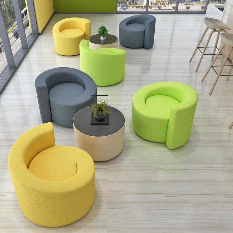 Business office reception area simple modern conference reception area personality creative egg roll leisure special-shaped sofa stool