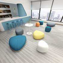 Nordic Minimalist Modern Office Mall Clothing Shop Clothing Cloakroom Lounge Cloth Art Profiled Pebble Sofa Bench