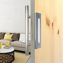  American barn door hanging rail 304 stainless steel track hardware accessories Full set of stainless steel handle free slotting
