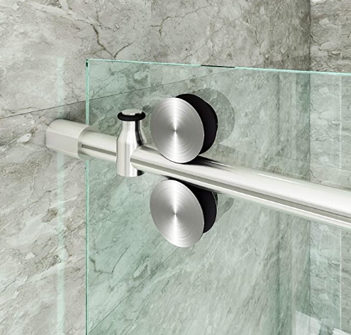 American barn door hanging wheel glass wall hanging wheel rail bathroom sliding door rail stainless steel full set of accessories