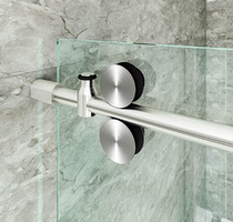  American barn door hanging rail Glass wall hanging wheel track Bathroom sliding door rail Stainless steel full set of accessories