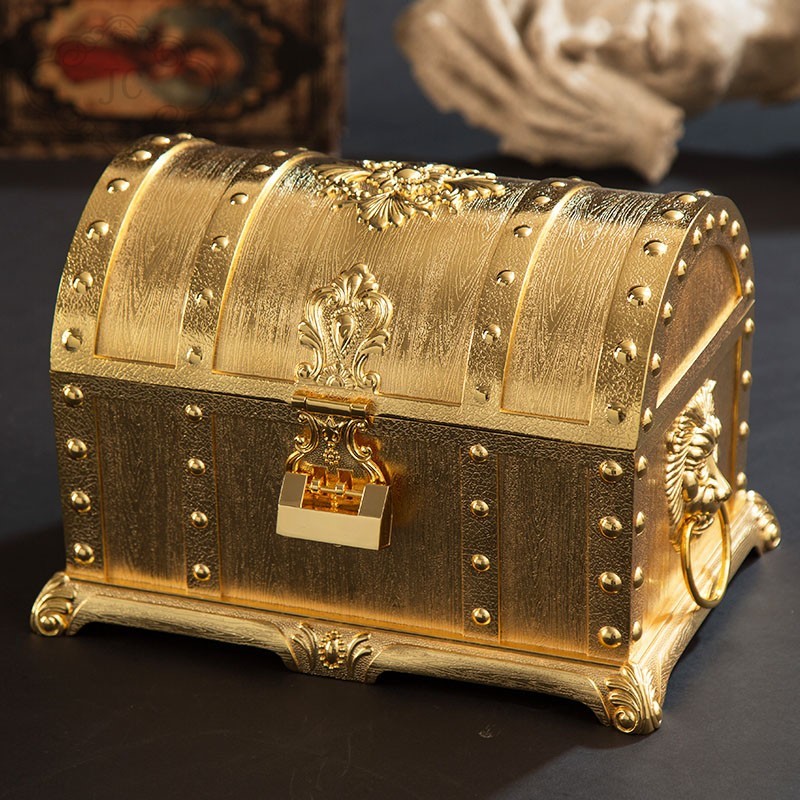 Retro Metal Gold Metal Garment Jewelry Box with Approx. Atmospheric Bagel Box Joe Moving Gift Accessories