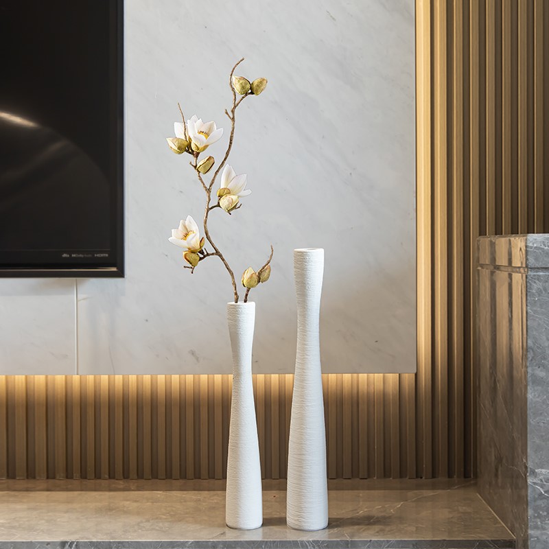 Vase wire-fix high-sensitive narrow mouth living room minimal atmospheric dry flower landing TV cabinet tall branches long