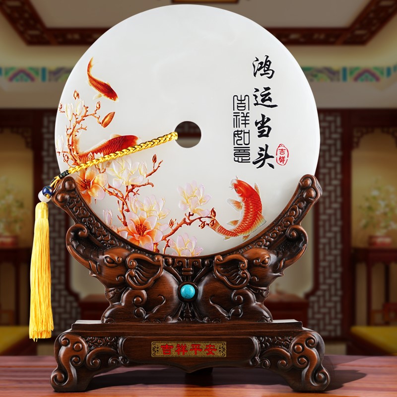 Hongyun pine buckle piece of jade relocated new gas high-end creative hall beverage cabinet decoration