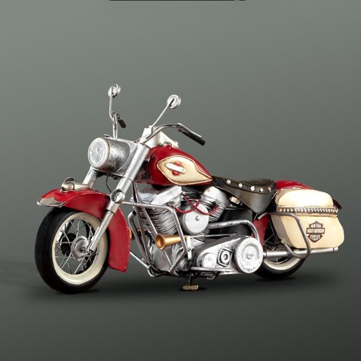 Retro Nostalgia Harley Motorcycle Creative Creative Café Light Luxury Office Appendix