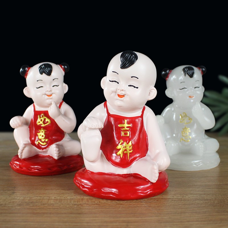 Fuwa Chinese Style Wedding Gift Early Childhood Gold Creative Simple Atmospheric Baby Chinese Blessing Home Decoration