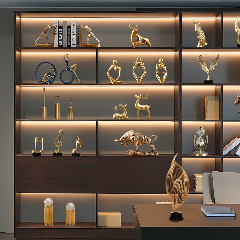 High-end leadership office furnished modern light luxury minimal atmosphere hall sea cabinet decoration high-end atmosphere