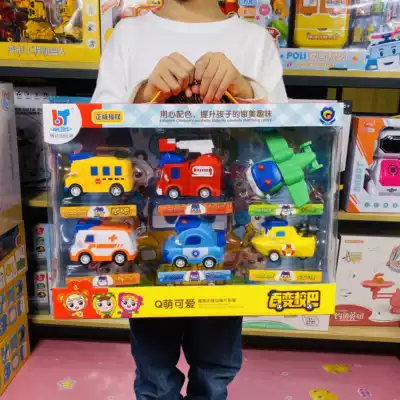 Boda Rui hundred change school bus Goethe Sheriff Fire school bus police car bus children back force car boy toy gift