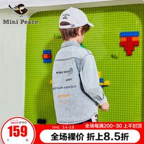 minipeace Peacebird boys denim shirt jacket childrens top spring loose new Han olle