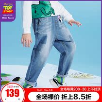 (Toy Story) PEACEBIRD childrens jeans childrens pants washed old fashionable Korean version of Chao Ole