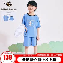 (Cherry pills) minipeace PEACEBIRD kids boys sports suit summer flower wheel T-shirt Ole