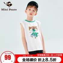 minipeace PEACEBIRD kids vest for boys breathable summer kids T-shirt top cool and comfortable cotton Ole