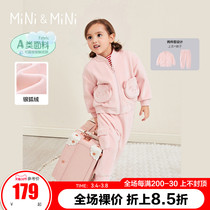 minipeace peacebird girl set baby panda silver fox velvet two-piece set autumn winter tide foreign air ole