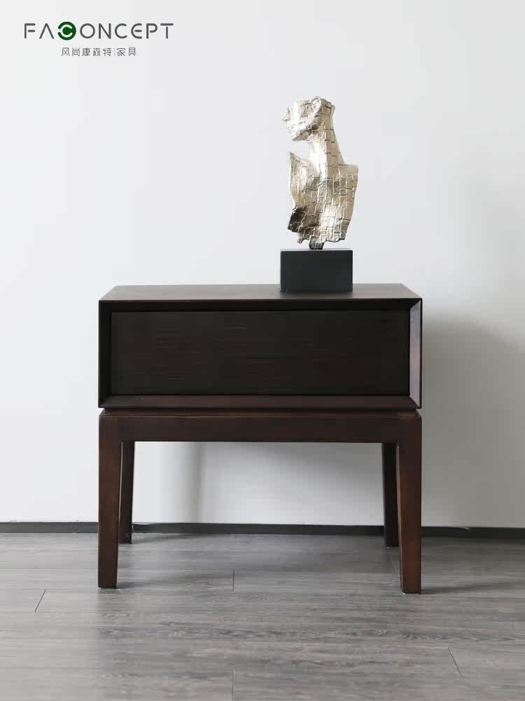 Italian Minimalist Bed Head Cabinet Multifunction Solid Wood Storage Cabinet Whole of Nordic minimalist Modern Chest of drawers