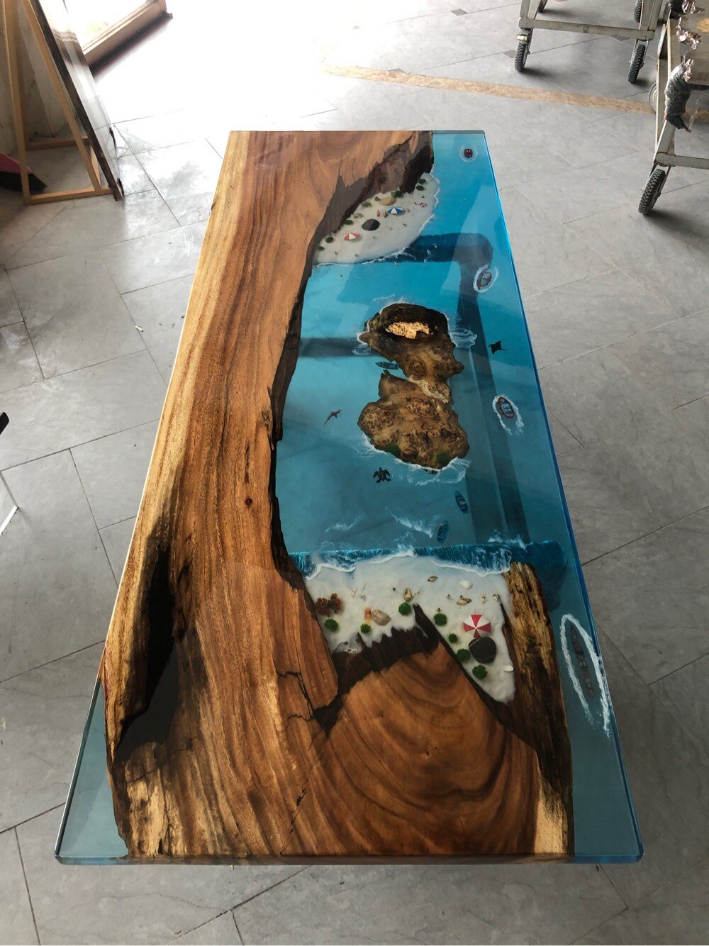 Summer Beach South American Walnut Wave Wave Resin Bottom All 240*90*4 5 Shipping Paid