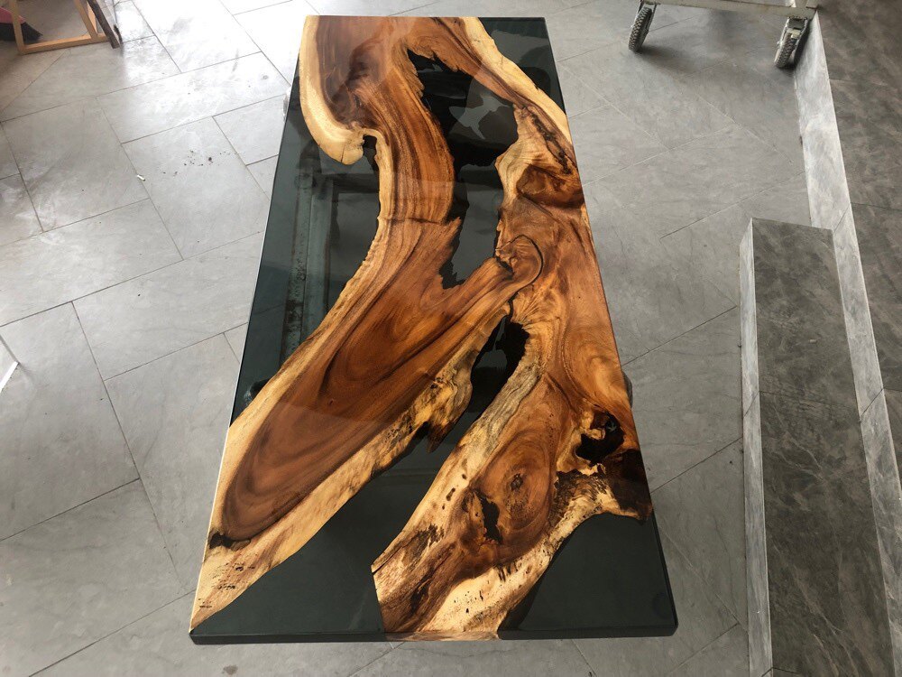 Premium Grey South American Walnut Resin Slab Full Square 200*80*4 5 Freight Collect