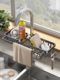 Kitchen faucet storage rack sink dishwashing sink rag drain rack steel wisp ball sponge storage drain basket