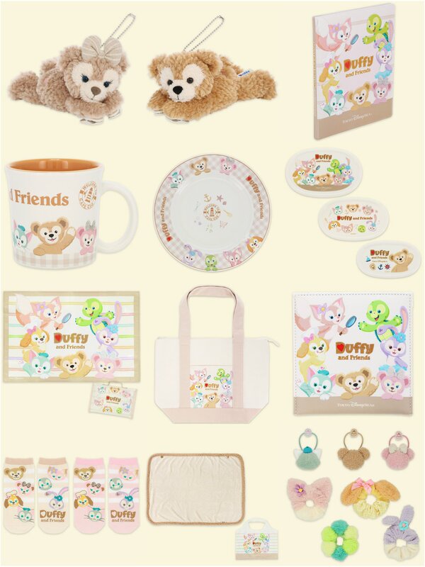 Tokyo Disney Duffy Family 10/5 New Arrivals: Shoulder Bag, Plate, Mug, Hair Tie, Tote Bag, Blanket, and Accessories