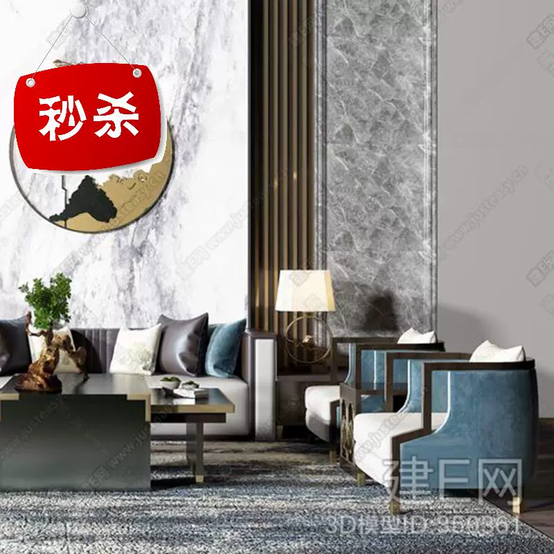 Bộ ghế sofa 123 kiểu Trung Quốc mới g kết hợp phòng khách gỗ rắn Zen mẫu phòng câu lạc bộ khách sạn nội thất tùy chỉnh - Bộ đồ nội thất